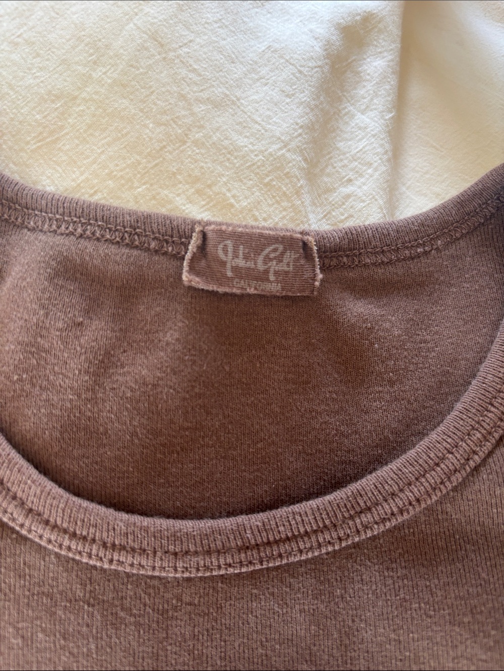 Brandy Melville Brown Graphic Crop Top - Picture 3 of 4